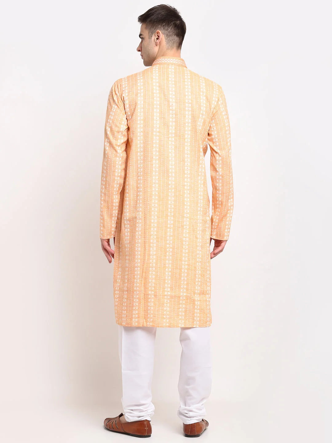 Men's Woven Cotton Kurta Pajama Set | Elegant Ethnic Wear