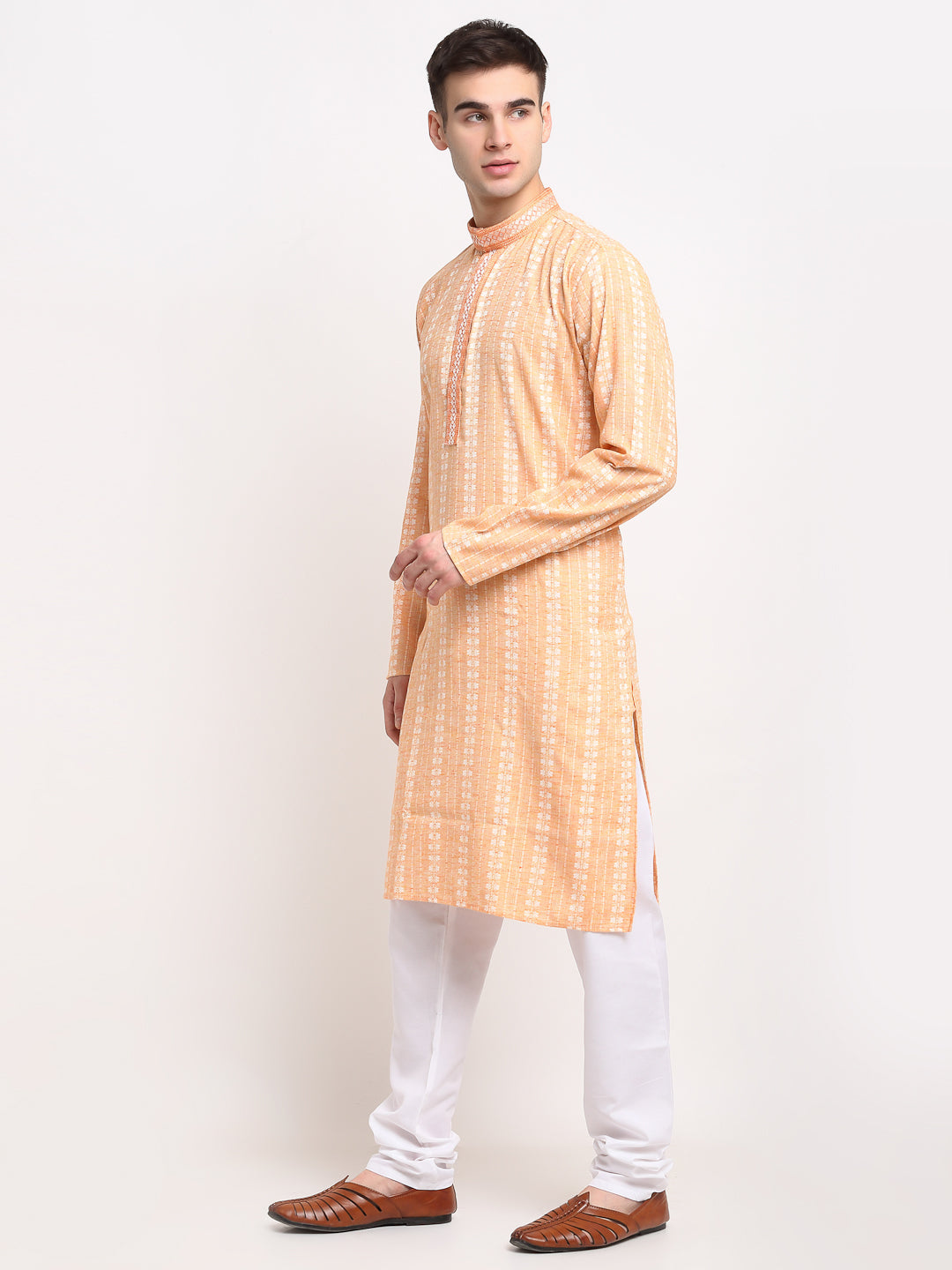 Men's Woven Cotton Kurta Pajama Set | Elegant Ethnic Wear