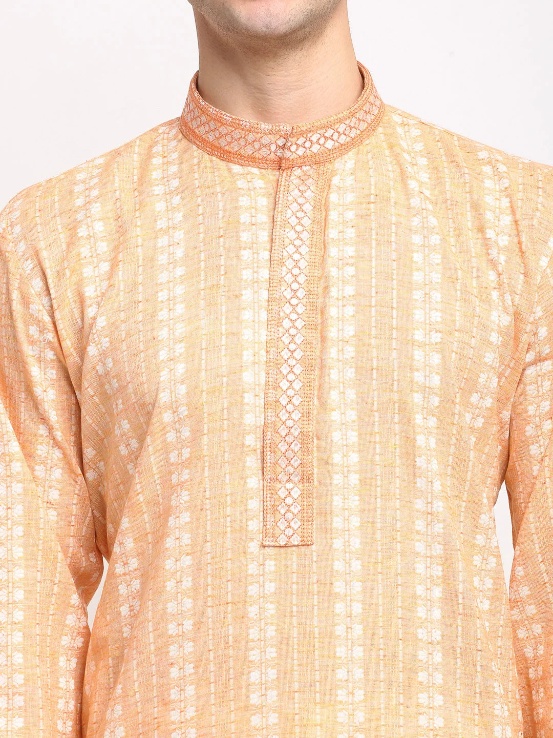 Men's Woven Cotton Kurta Pajama Set | Elegant Ethnic Wear