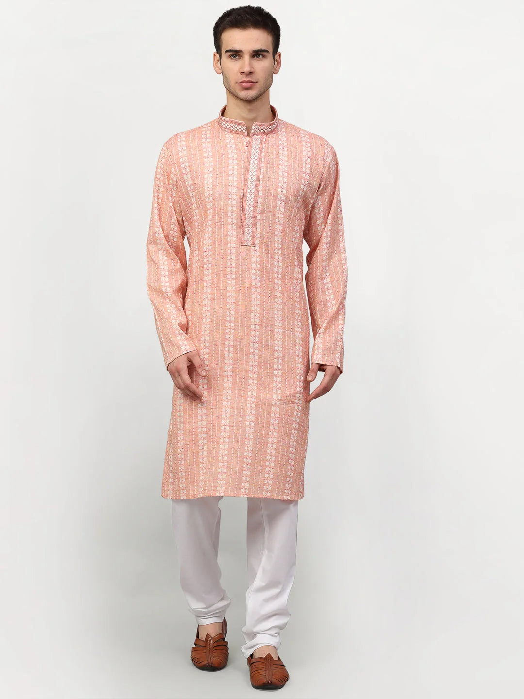Men's Pink Indian Kurta: Shop Cotton Mens Kurta Online