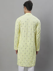 Men's Embroidered Mirror Work Kurtas-KO-646