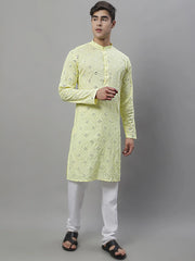 Men's Embroidered Mirror Work Kurta Payjama Sets-JOKP-646