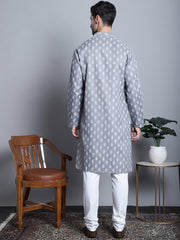 Men's Cotton Floral printed kurta Pyjama -Style
