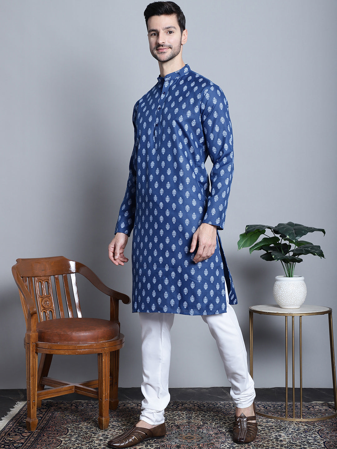 Best Floral Printed Cotton Kurta Pajama for Men