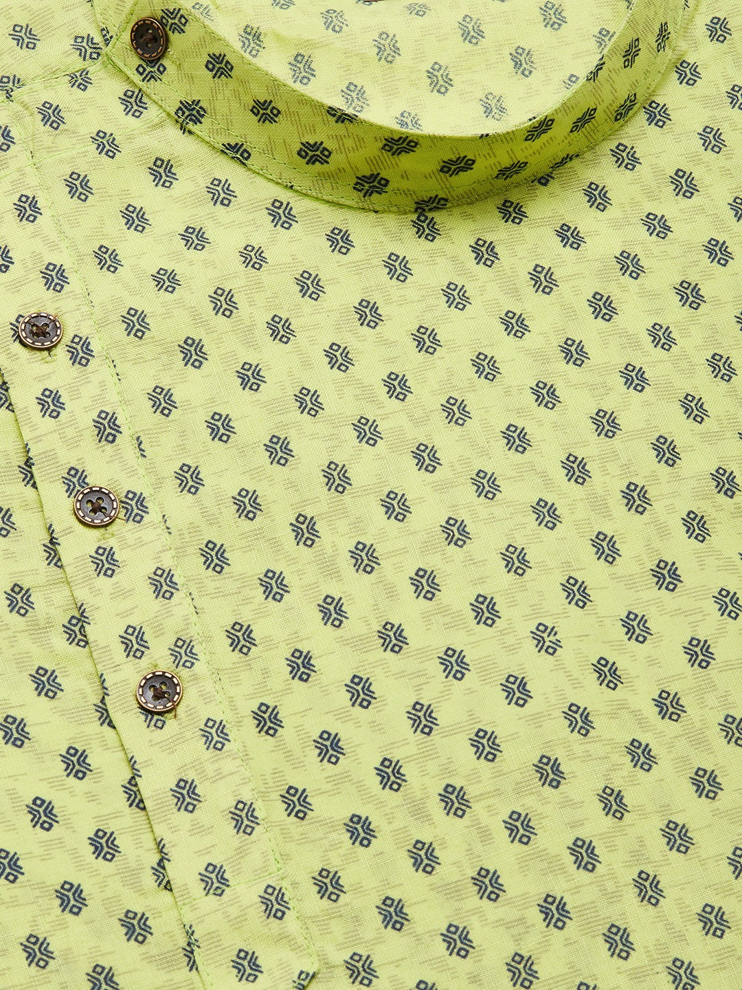 Lust Green Cotton Mens Kurta - Indian Kurta for Men Online