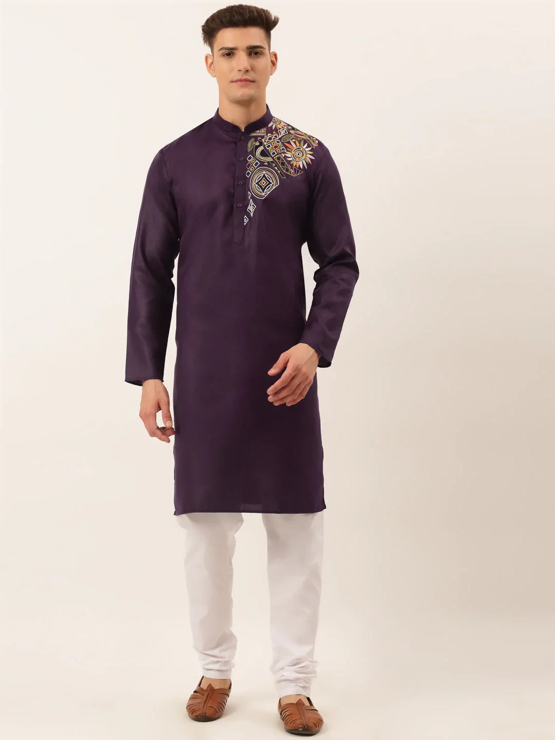 DesiQlo Men Ethnic Set - Purple