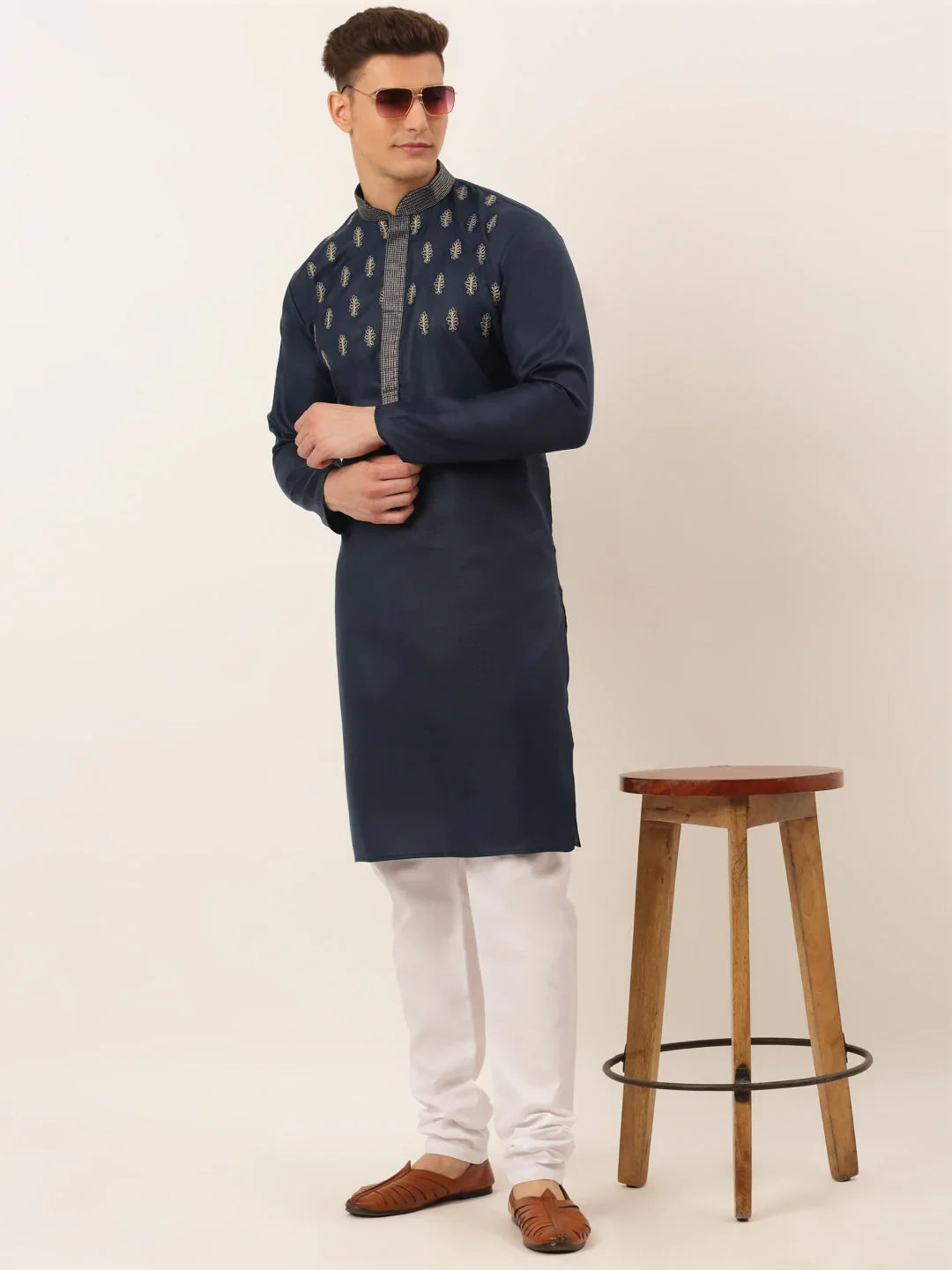 DesiQlo Men Ethnic Set - Blue - JOKP_656Navy_S