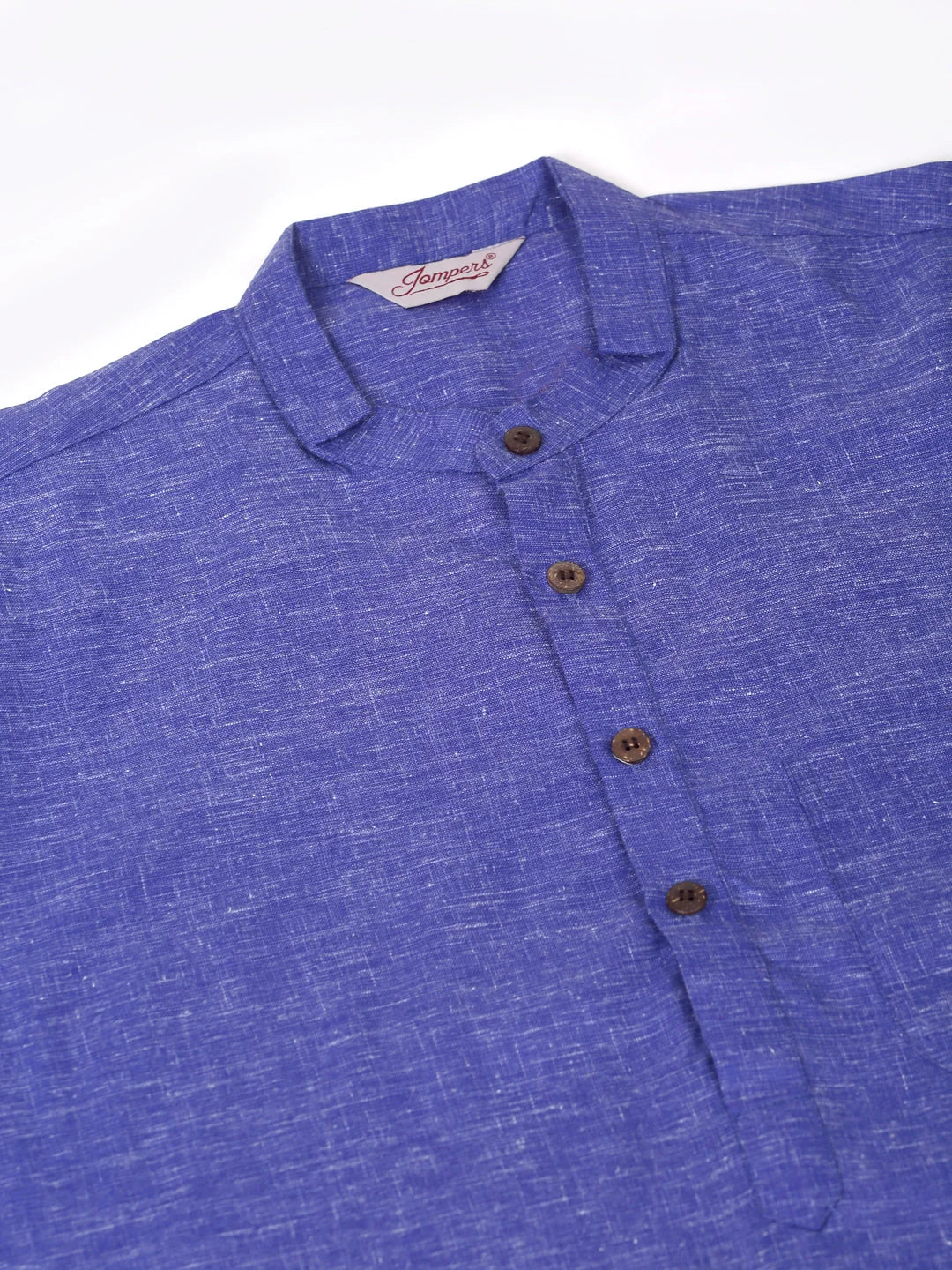 Blue Cotton Mens Kurta Pajama Set | Solid & Stylish