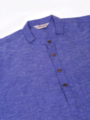 Men's Cotton Solid Kurta Pajama Sets ( JOKP 657Blue )-JOKP-657