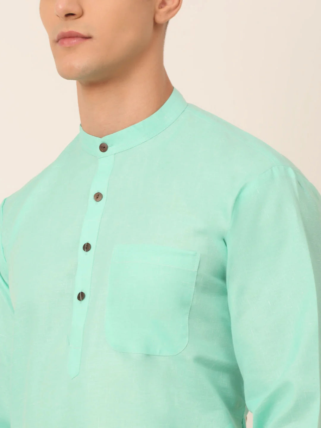 Mens Cotton Solid Kurta Pajama Set | Ethnic Wear