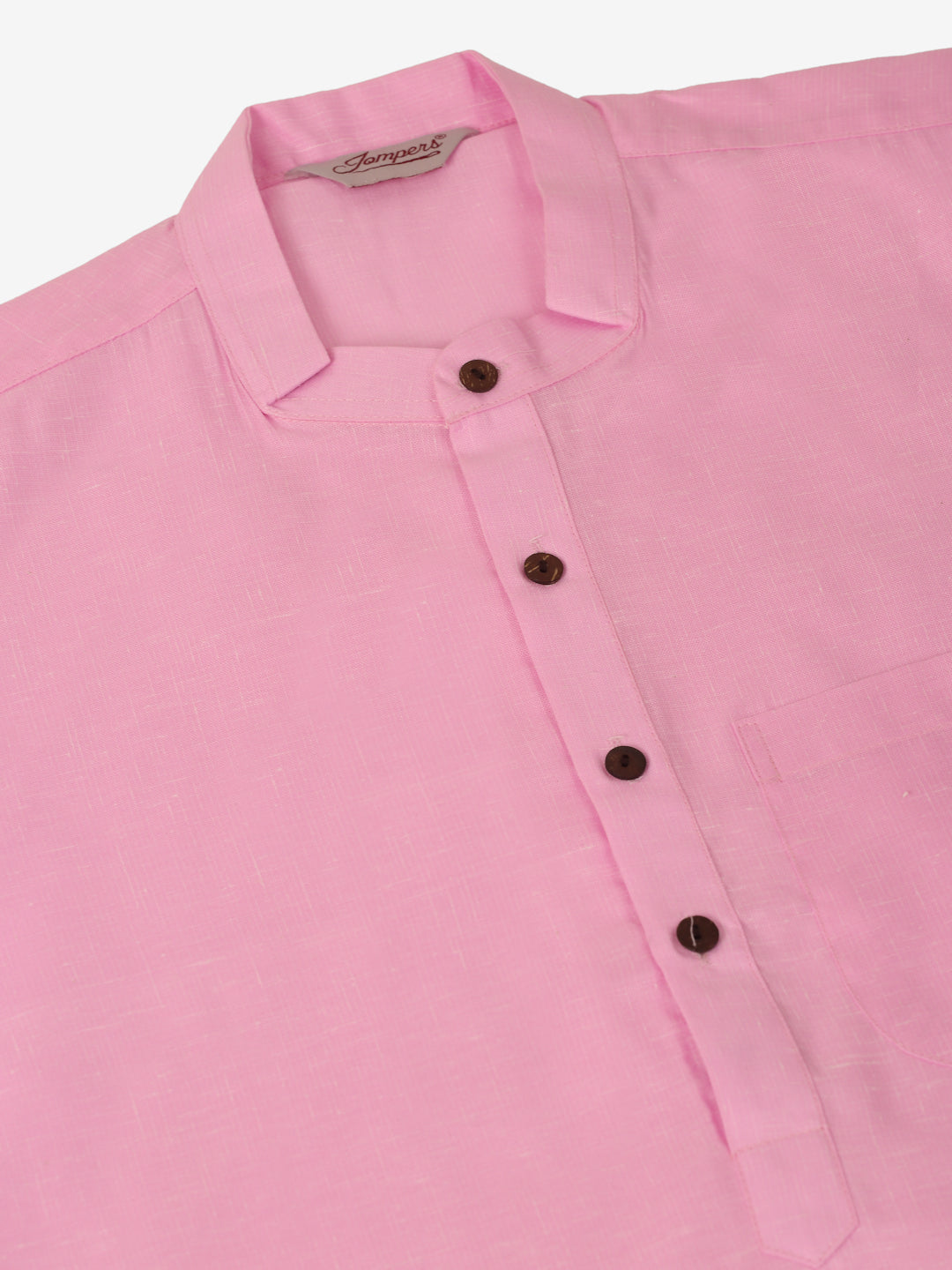 Pink Cotton Men's Kurta - Indian Kurta, Wedding Kurta for Men