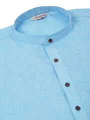 Men's Cotton Solid Kurta Pajama Set ( JOKP 657 Sky )