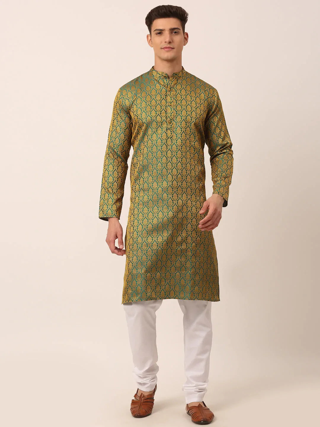 DesiQlo Men Ethnic Set - Green - JOKP_658Green_S