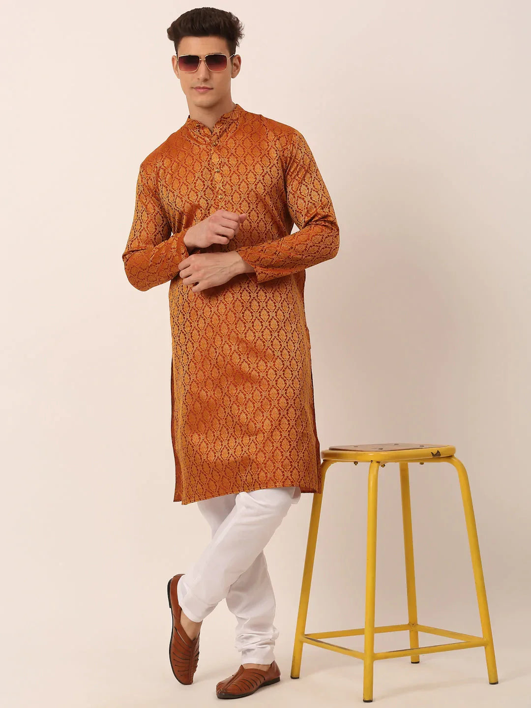 DesiQlo Men Ethnic Set - Maroon - JOKP_658Maroon_S
