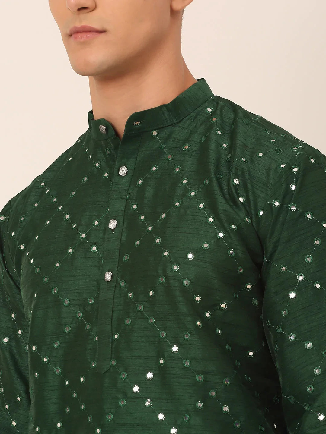 DesiQlo Men Ethnic Set - Green - JOKP_659Green_S
