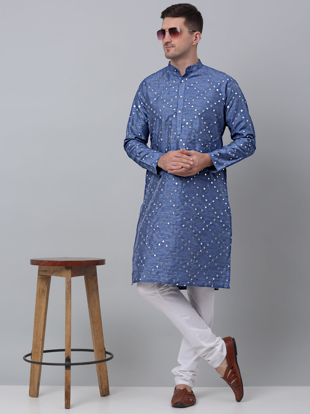 DesiQlo Men Ethnic Set - Grey