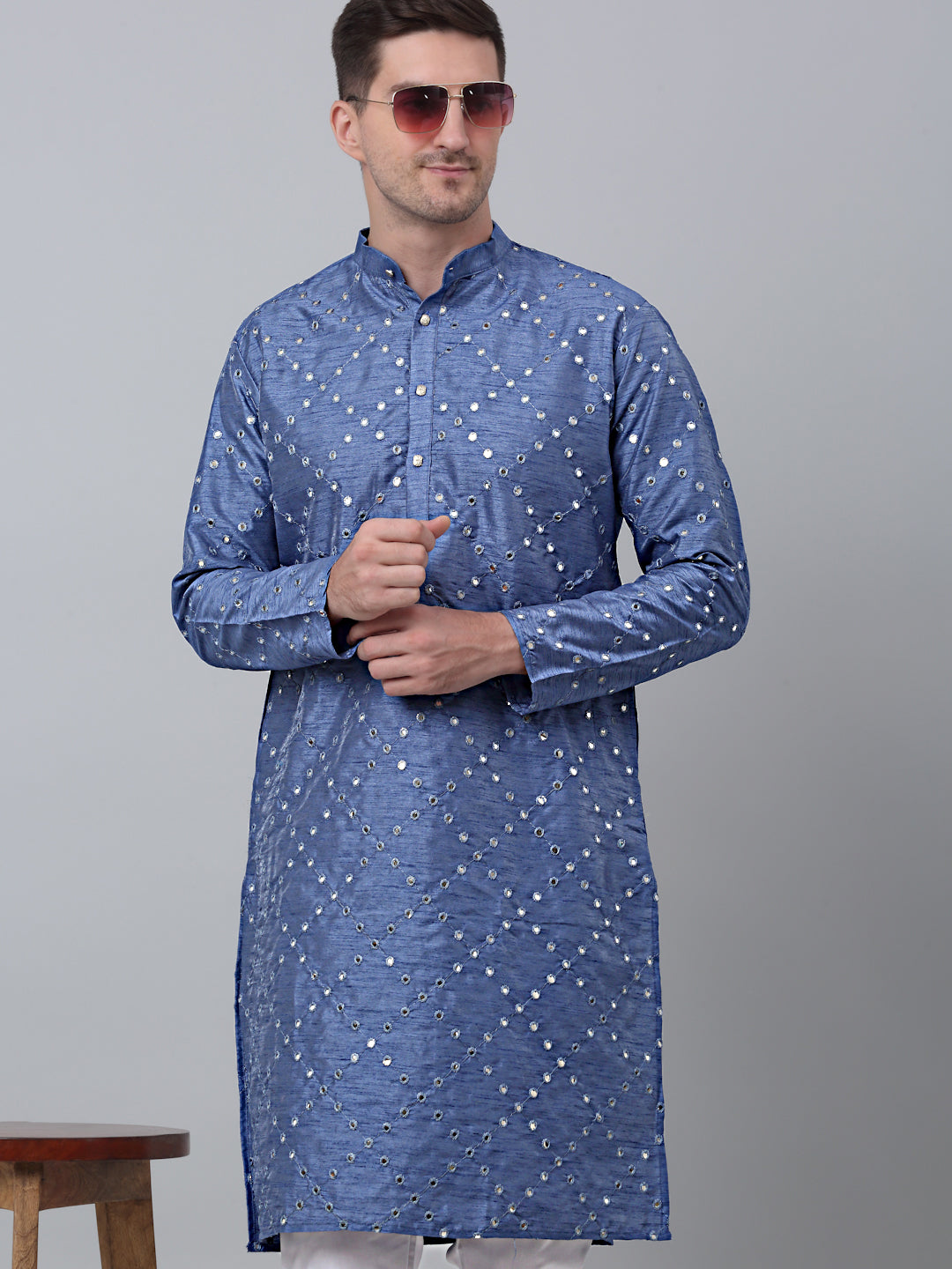 DesiQlo Men Ethnic Set - Grey