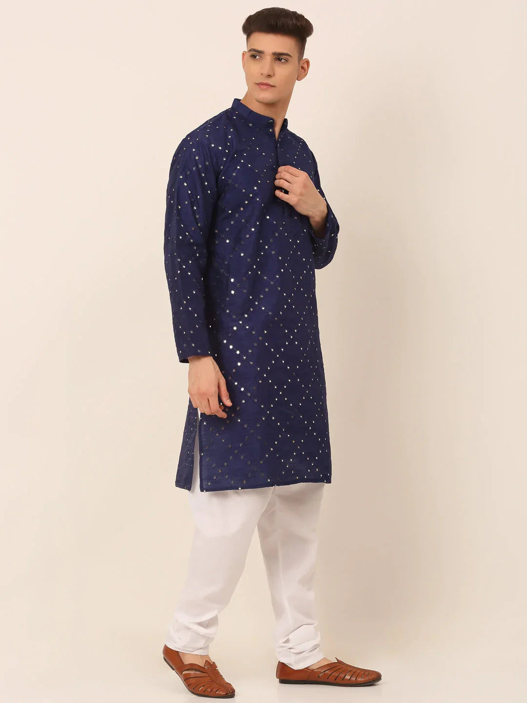 DesiQlo Men Ethnic Set - Blue - JOKP_659Navy_S