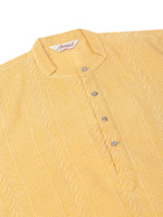 Men's Pure Cottom Embroidered Kurta Pyjama Set ( JOKP 660 Beige )