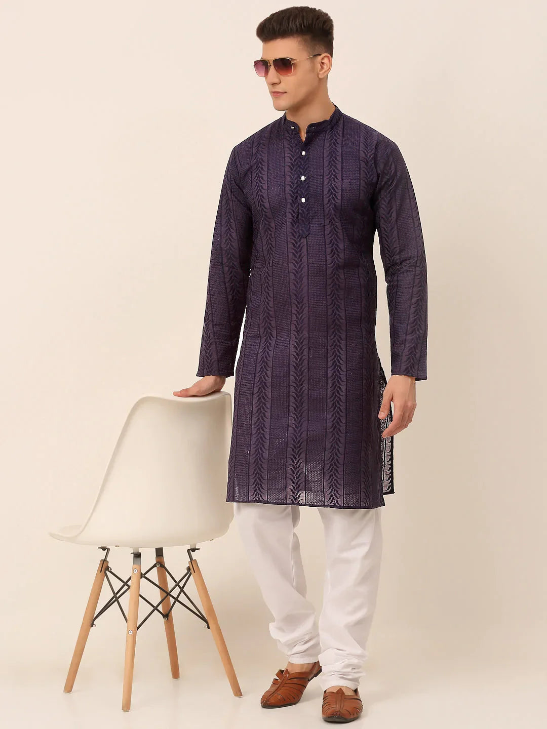 DesiQlo Men Ethnic Set - Blue - JOKP_660Navy_S