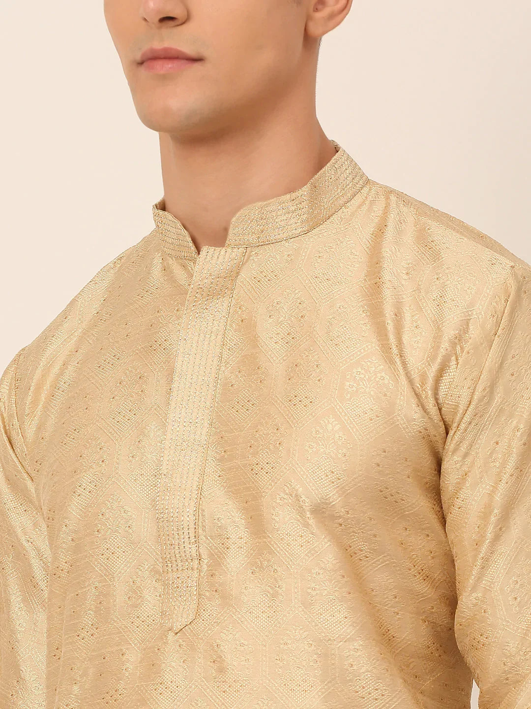 DesiQlo Men Ethnic Set - Beige - JOKP_662Beige_S