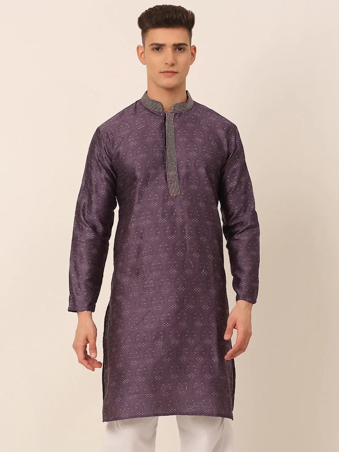 DesiQlo Men Kurta Only - Purple - KO_662Purple_S
