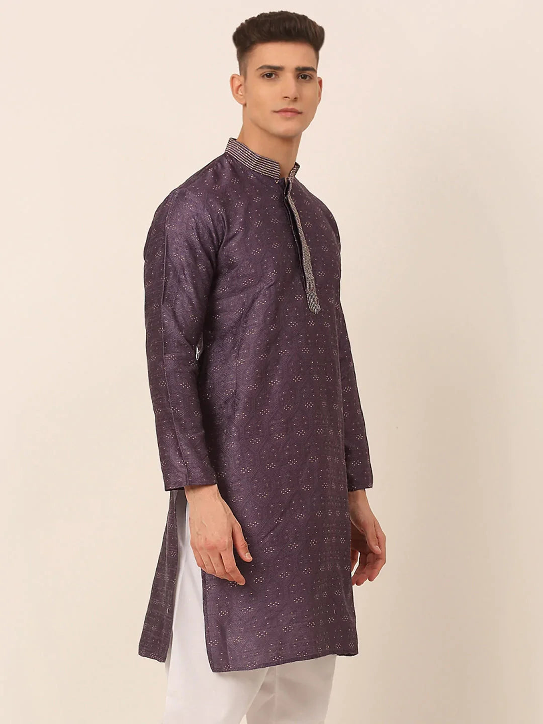 DesiQlo Men Kurta Only - Purple - KO_662Purple_S