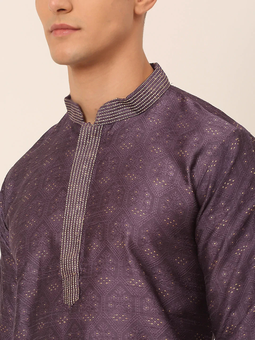 DesiQlo Men Ethnic Set - Purple - JOKP_662Purple_S