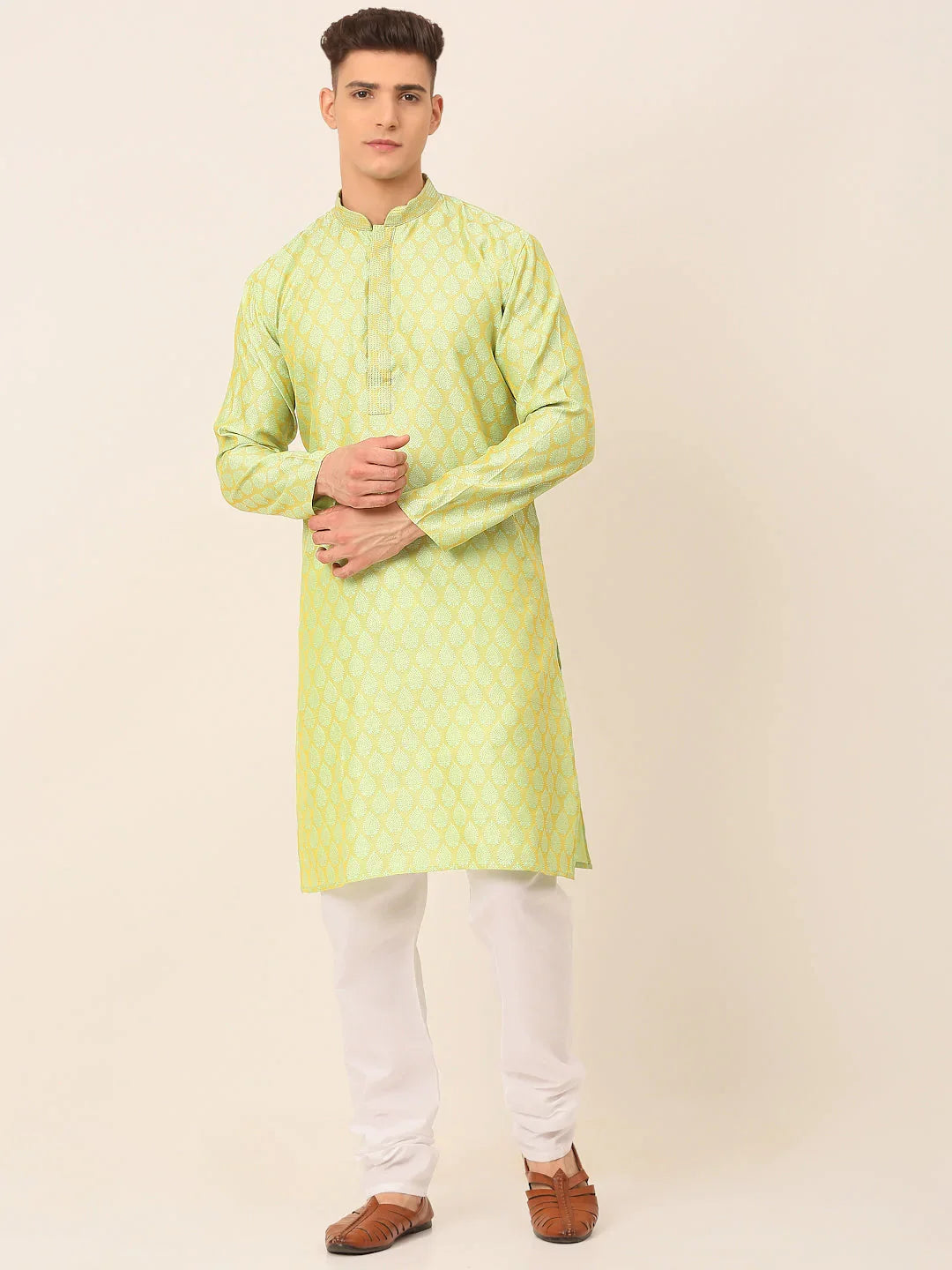 DesiQlo Men Ethnic Set - Green - JOKP_663Green_S