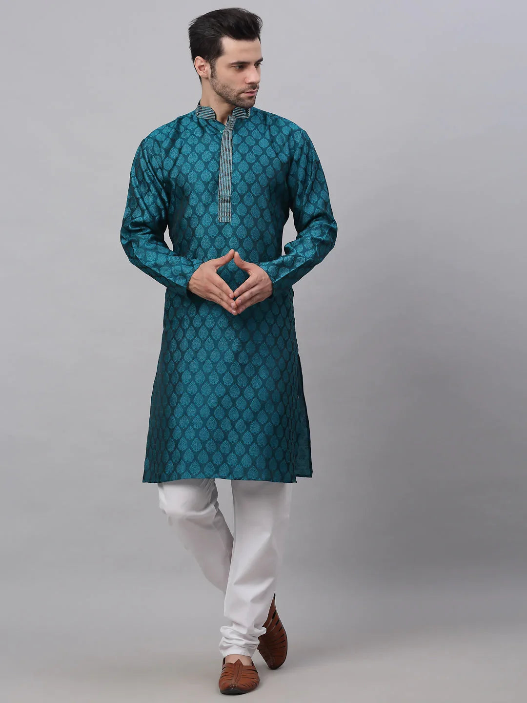 DesiQlo Men Ethnic Set - Multicolor - JOKP_663Peacock_S