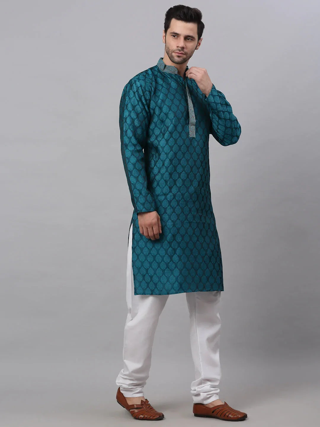 DesiQlo Men Ethnic Set - Multicolor - JOKP_663Peacock_S