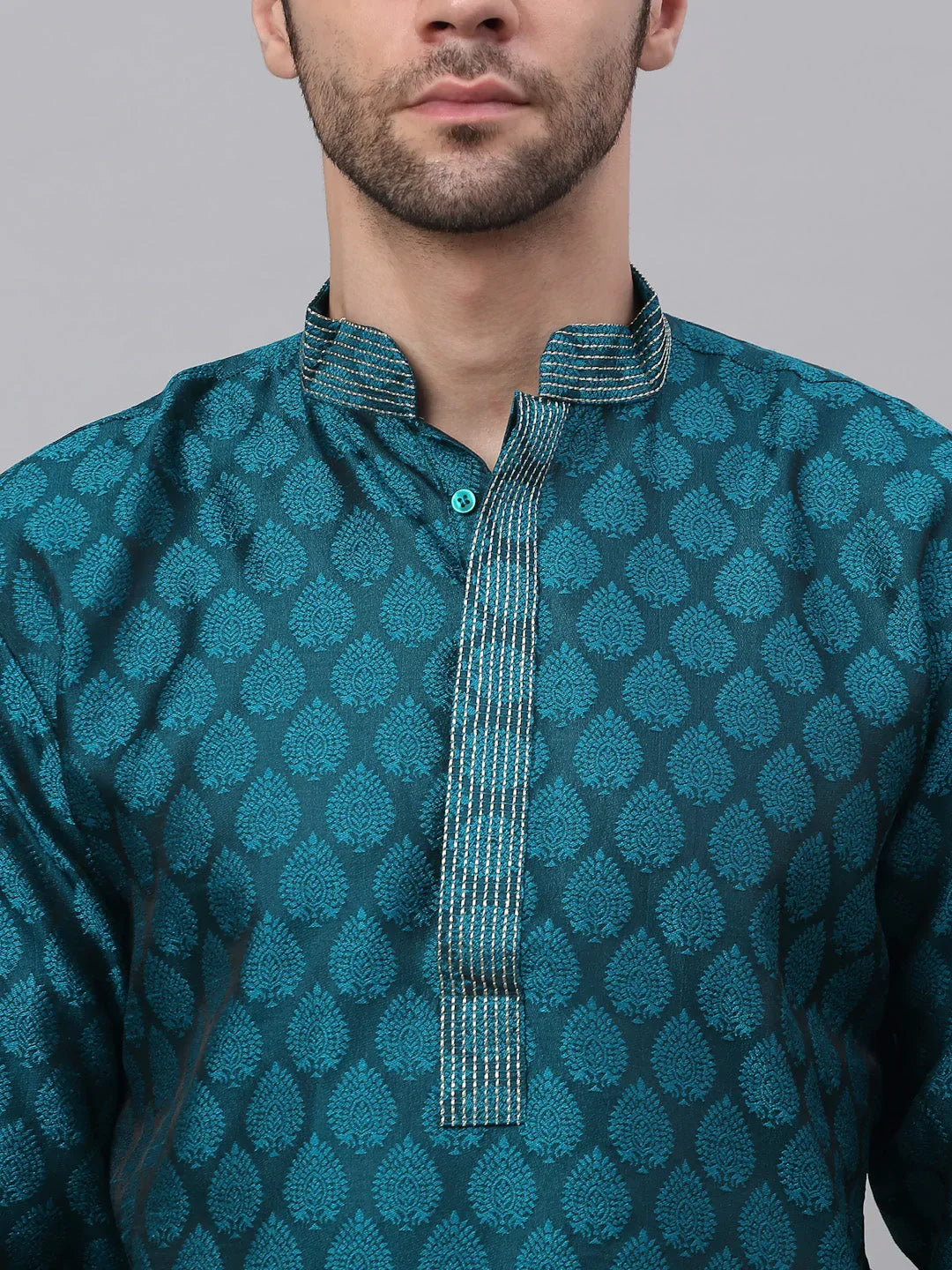 DesiQlo Men Ethnic Set - Multicolor - JOKP_663Peacock_S