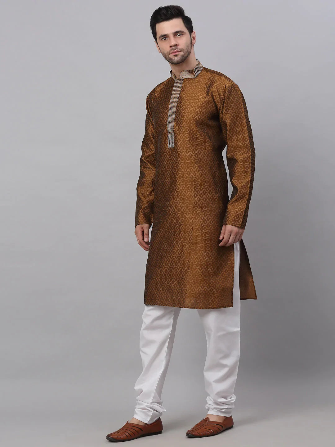 DesiQlo Men Ethnic Set - Brown - JOKP_664Brown_S