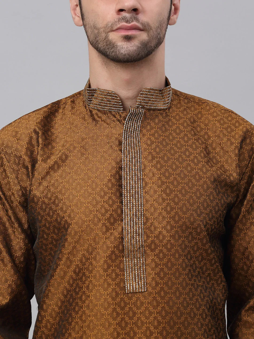 DesiQlo Men Ethnic Set - Brown - JOKP_664Brown_S