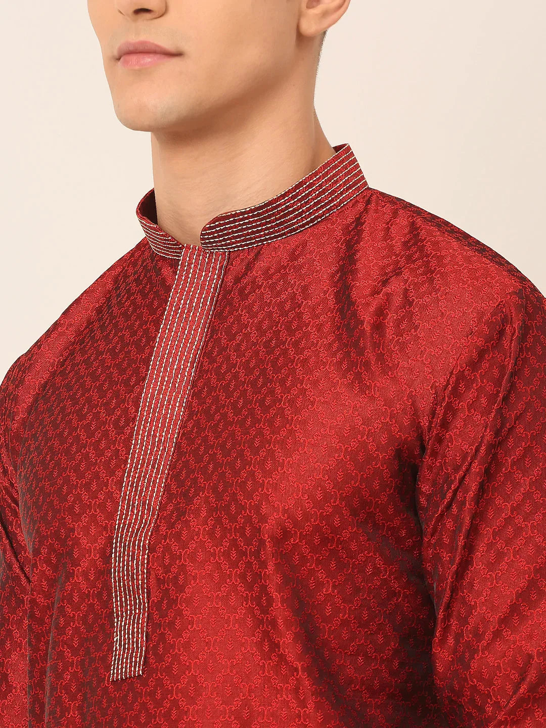 DesiQlo Men Ethnic Set - Maroon - JOKP_664Maroon_S