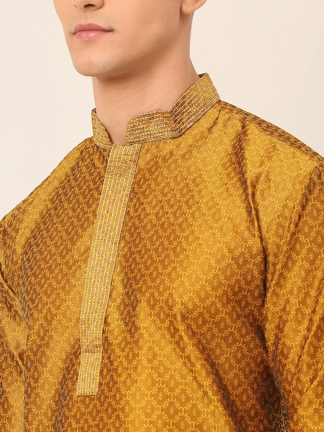 DesiQlo Men Ethnic Set - Yellow - JOKP_664Mustard_S