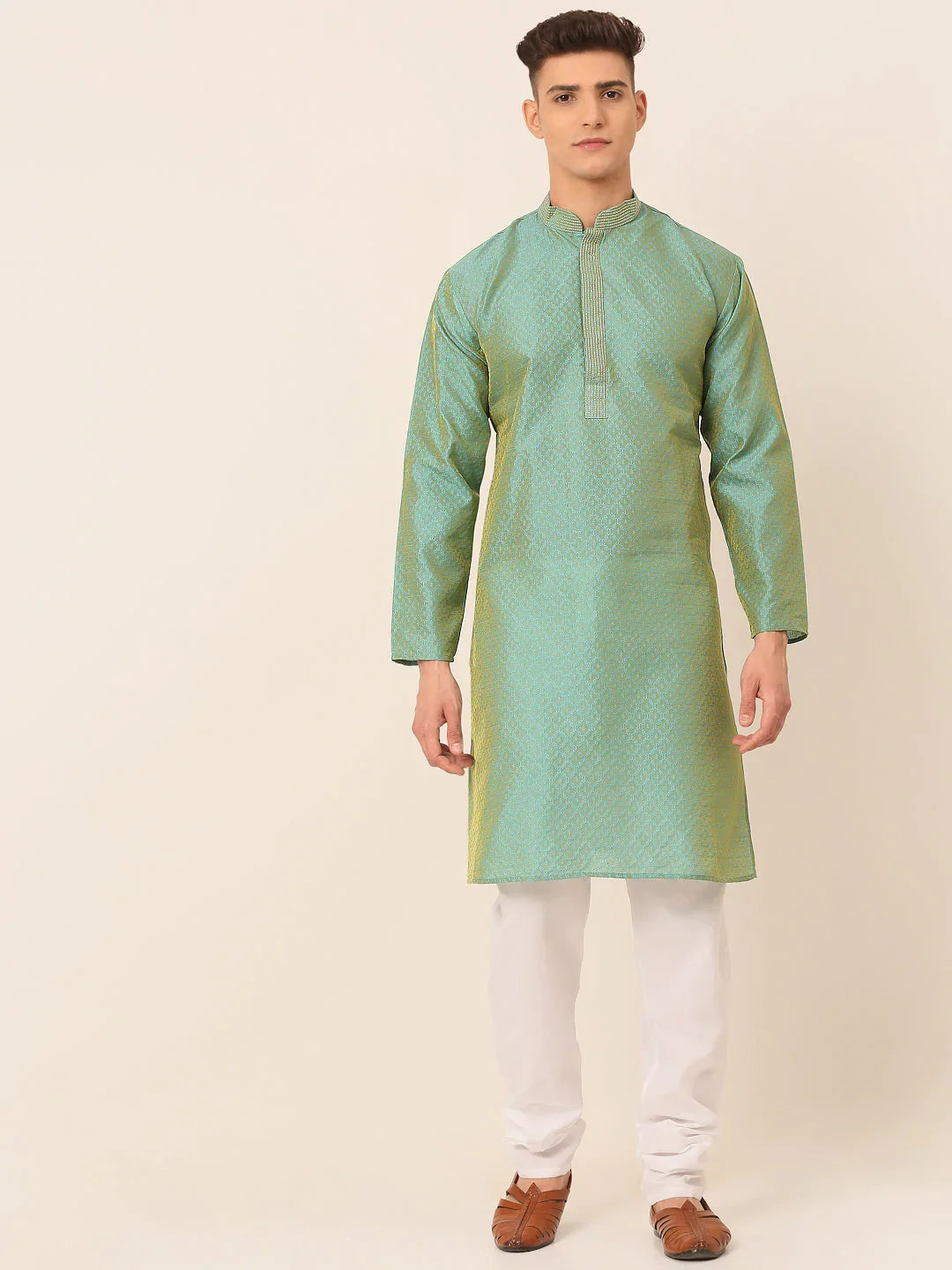 DesiQlo Men Ethnic Set - Multicolor - JOKP_664Sea-Green_S