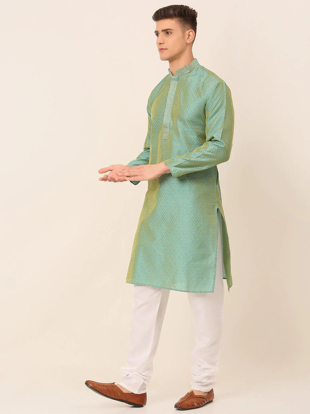 DesiQlo Men Ethnic Set - Multicolor - JOKP_664Sea-Green_S