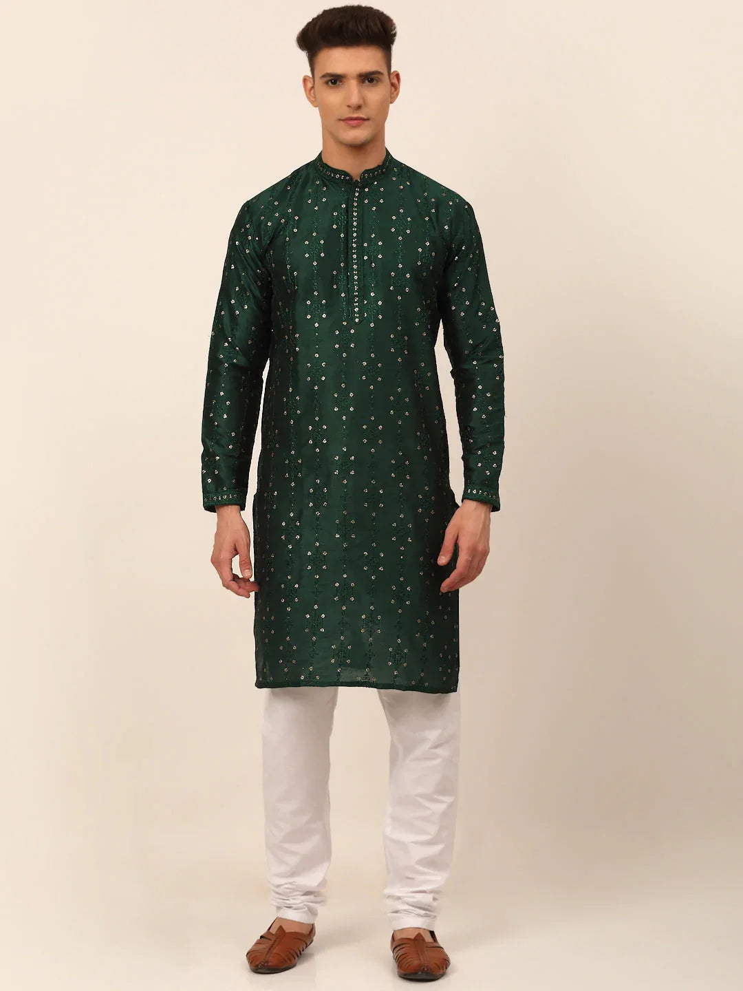 DesiQlo Men Ethnic Set - Green - JOKP_665Green_S