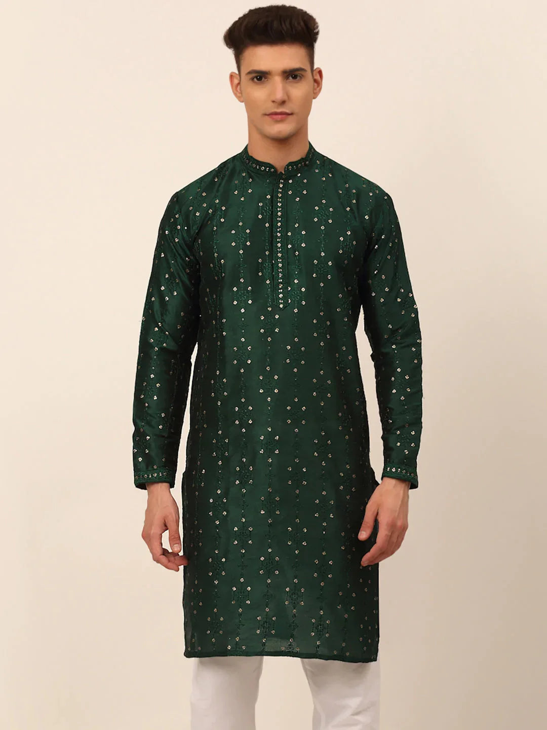 DesiQlo Men Kurta Only - Green - KO_665Green_S