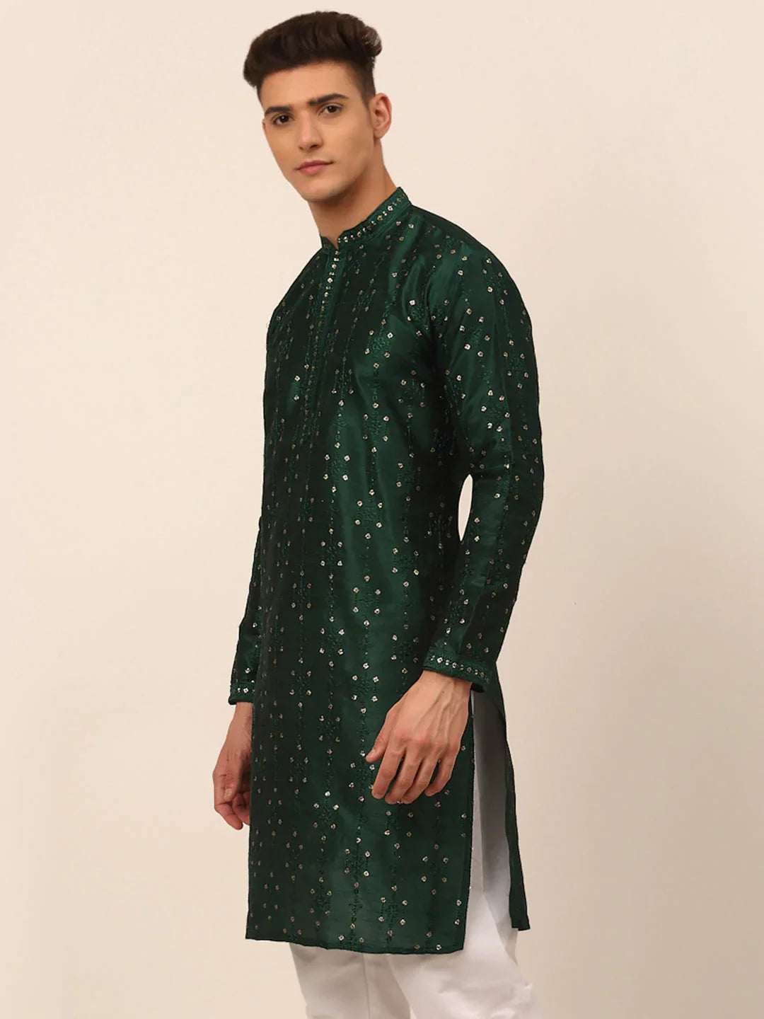DesiQlo Men Kurta Only - Green - KO_665Green_S