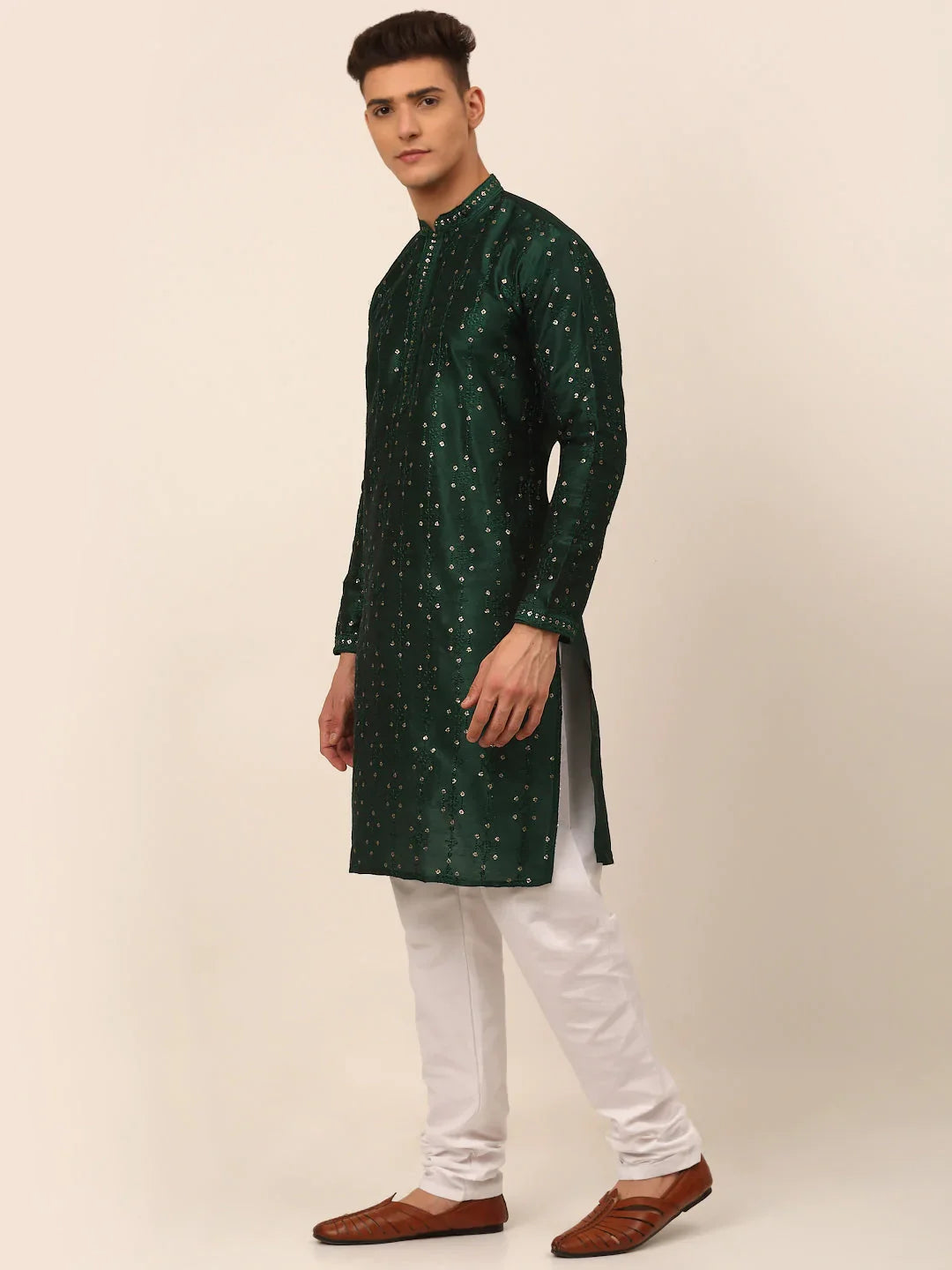 DesiQlo Men Ethnic Set - Green - JOKP_665Green_S