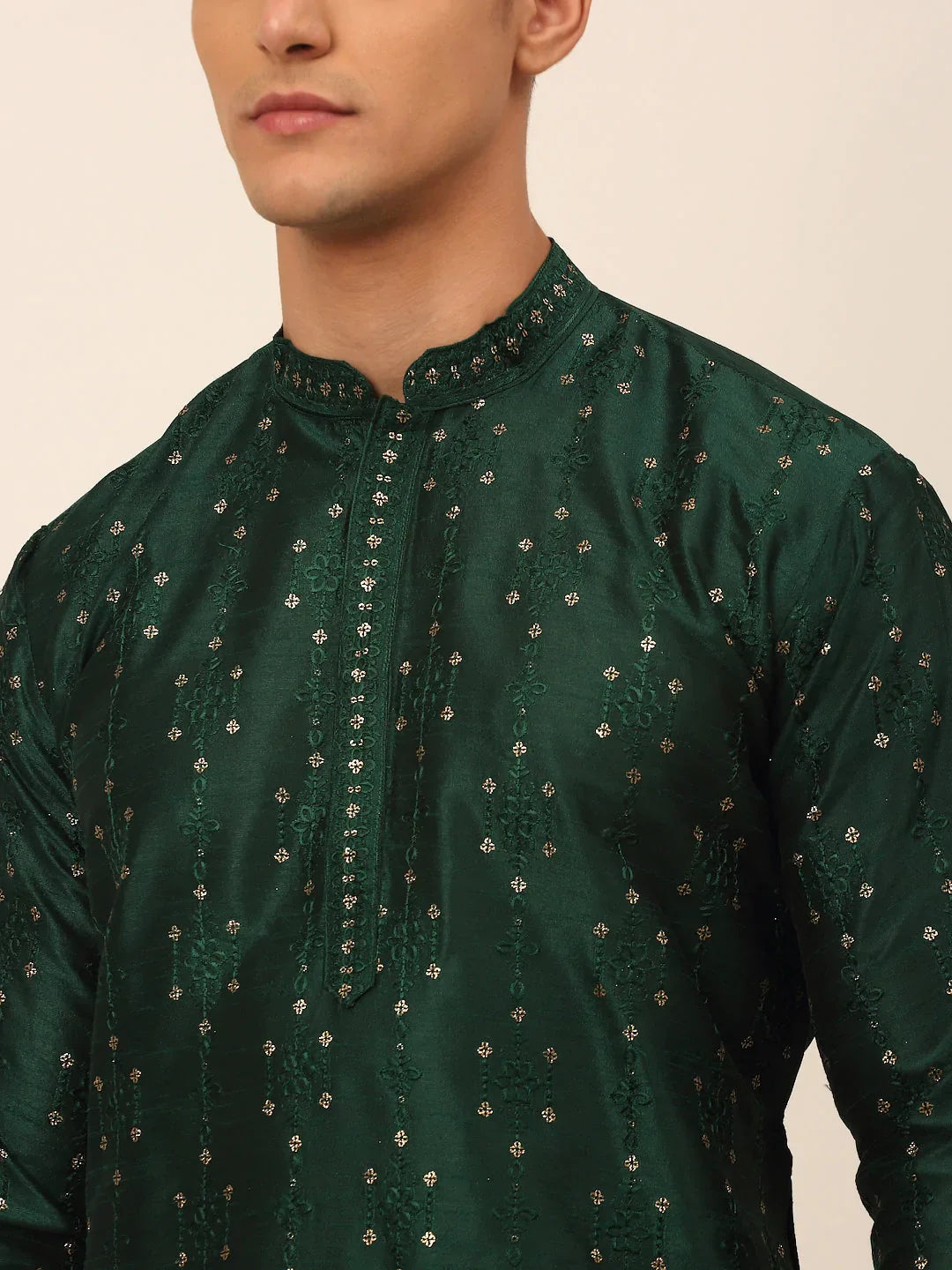 DesiQlo Men Ethnic Set - Green - JOKP_665Green_S