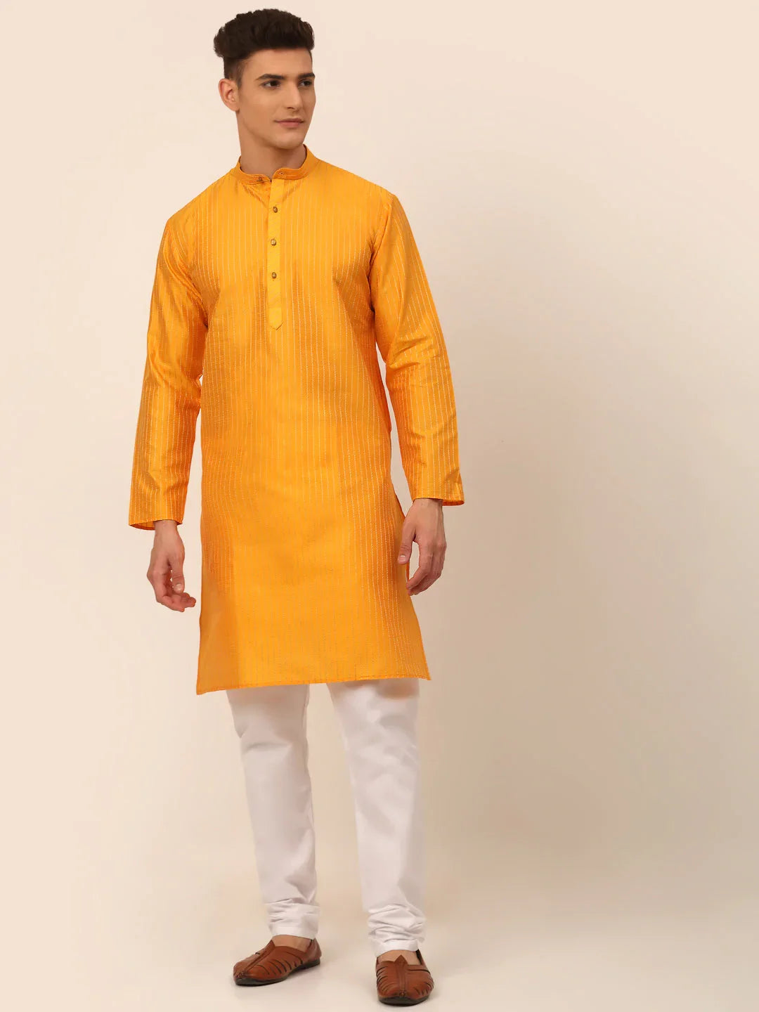 DesiQlo Men Ethnic Set - Yellow - JOKP_666Mustard_S