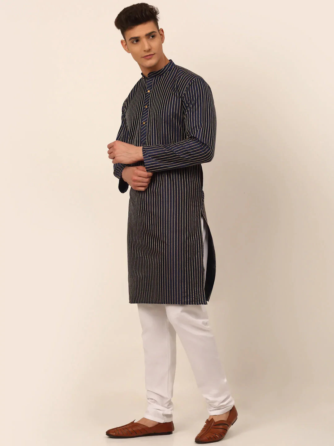 DesiQlo Men Ethnic Set - Blue - JOKP_666Navy_S