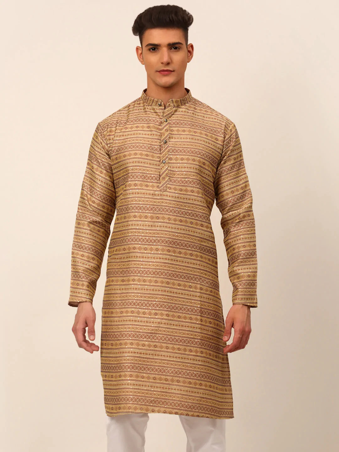 DesiQlo Men Kurta Only - Brown