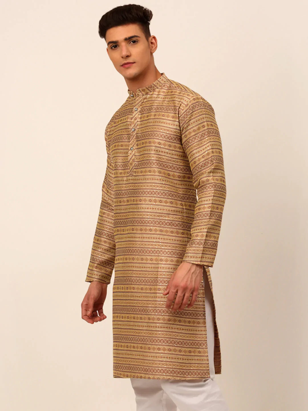 DesiQlo Men Kurta Only - Brown