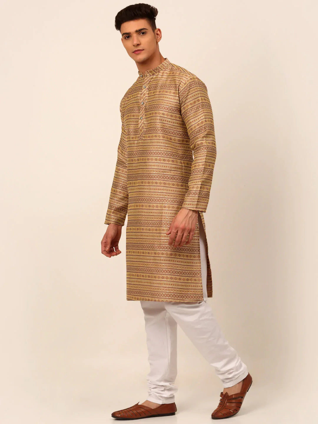 DesiQlo Men Ethnic Set - Brown