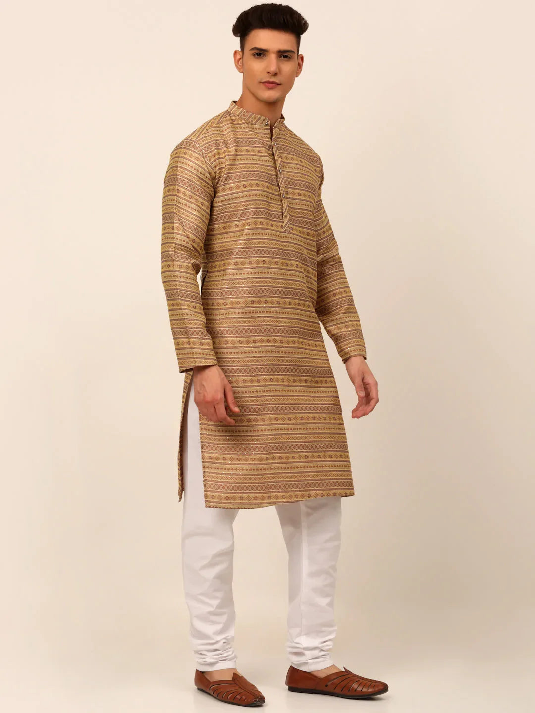 DesiQlo Men Ethnic Set - Brown