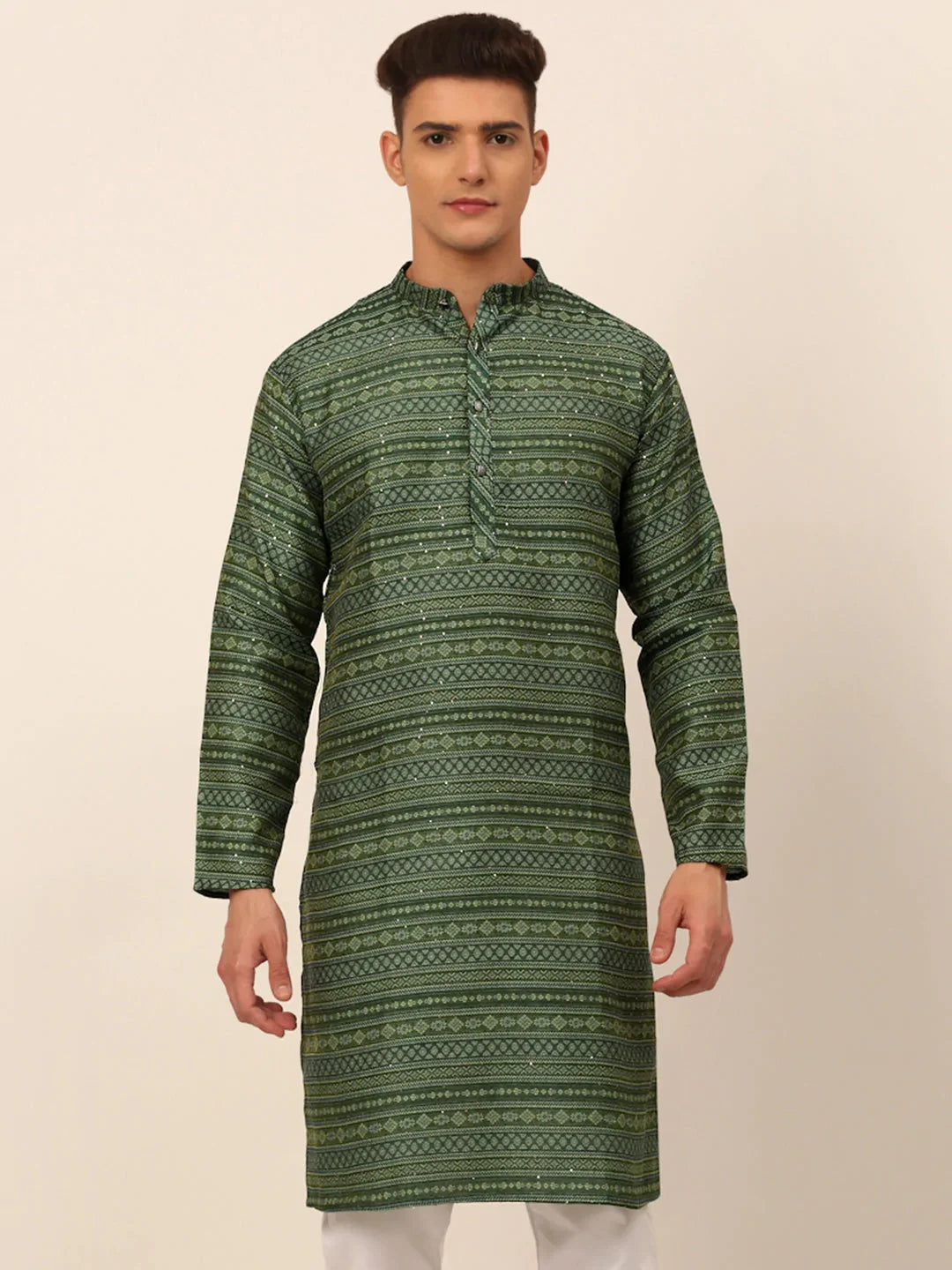 DesiQlo Men Kurta Only - Green - KO_668Green_S